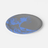 紙プレートズザ素晴らしウェーブブルー&グレー ペーパープレート (アングル)
