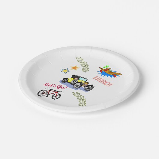 紙プレートズヒーローバイクルフライト ペーパープレート (アングル)