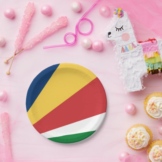 紙プレートセーシェルカラーデザイン ペーパープレート (パーティー)