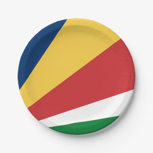 紙プレートセーシェルカラーデザイン ペーパープレート (正面)