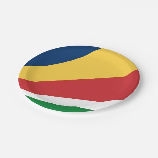 紙プレートセーシェルカラーデザイン ペーパープレート (アングル)