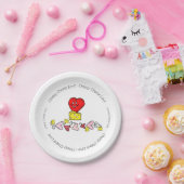 紙プレートチーズチーズラヴ赤いハート ペーパープレート (パーティー)