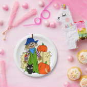 紙プレートハロウィーン、かかし ペーパープレート (パーティー)