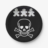 紙プレートハロウィーン、スカル ペーパープレート (正面)