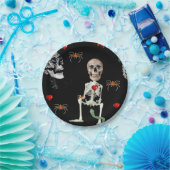 紙プレートハロウィーン、スケルトン ペーパープレート (パーティー)