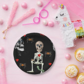 紙プレートハロウィーン、スケルトン ペーパープレート (パーティー)