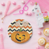 紙プレートハロウィーン、パンプキン ペーパープレート (パーティー)