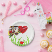 紙プレートバレンタインデアウルヴィンテージ ペーパープレート (パーティー)