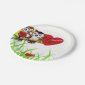 紙プレートバレンタインデアウルヴィンテージ ペーパープレート (アングル)