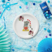 紙プレートバレンタインデイエレファントヴィンテージ ペーパープレート (パーティー)