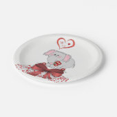 紙プレートバレンタインデイエレファント ペーパープレート (アングル)