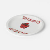 紙プレートバレンタインデイカップケーキ ペーパープレート (アングル)