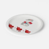 紙プレートバレンタインデーキッテンヴィンテージ ペーパープレート (アングル)