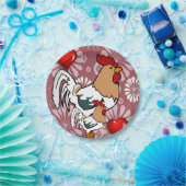 紙プレートバレンタインデーチキン ペーパープレート (パーティー)