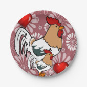 紙プレートバレンタインデーチキン ペーパープレート (正面)