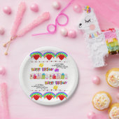 紙プレートバレンタインデーハッピーバースデー ペーパープレート (パーティー)