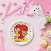 紙プレートバレンタインデーバナナスカシュー ペーパープレート (パーティー)