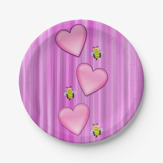 紙プレートバレンタインデービー ペーパープレート (正面)