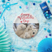 紙プレートバレンタインデーポーラクマ ペーパープレート (パーティー)