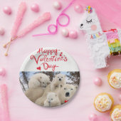 紙プレートバレンタインデーポーラクマ ペーパープレート (パーティー)