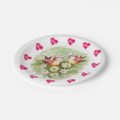 紙プレートバレンタインデーヴィンテージ ペーパープレート (アングル)