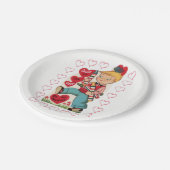 紙プレートバレンタインデーヴィンテージ ペーパープレート (アングル)