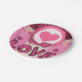 紙プレートバレンタインデー愛 ペーパープレート (アングル)