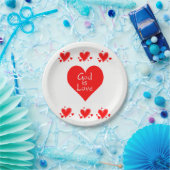 紙プレートバレンタインデー神は愛 ペーパープレート (パーティー)