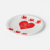 紙プレートバレンタインデー神は愛 ペーパープレート (アングル)