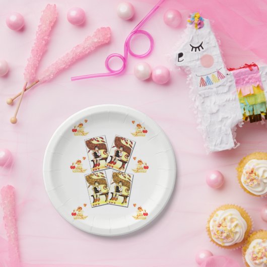 紙プレートバレンタインデー ペーパープレート (パーティー)