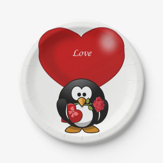 紙プレートバレンタインデー ペーパープレート (正面)