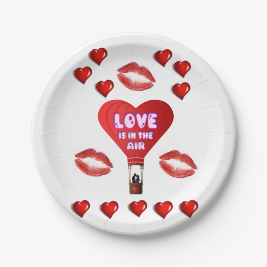 紙プレートバレンタインデー ペーパープレート (正面)