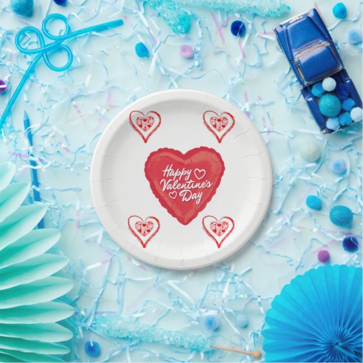 紙プレートバレンタインデー ペーパープレート (パーティー)