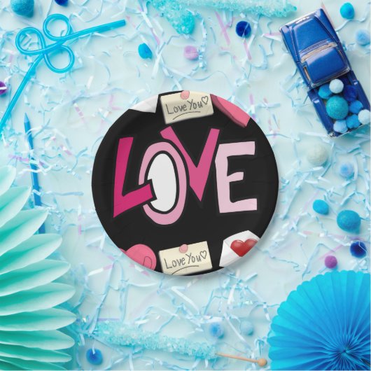 紙プレートバレンタインデー ペーパープレート (パーティー)