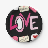 紙プレートバレンタインデー ペーパープレート (正面)