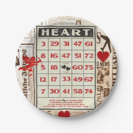 紙プレートバレンタインデー ペーパープレート (正面)