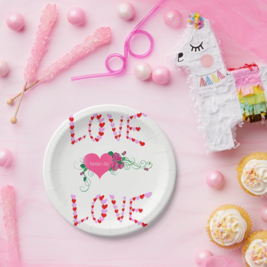 紙プレートバレンタインデー ペーパープレート (パーティー)