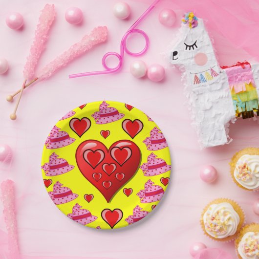 紙プレートバレンタインデー ペーパープレート (パーティー)