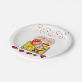 紙プレートバレンタインデー ペーパープレート (アングル)