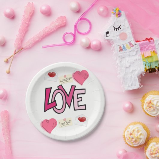 紙プレートバレンタインデー ペーパープレート (パーティー)