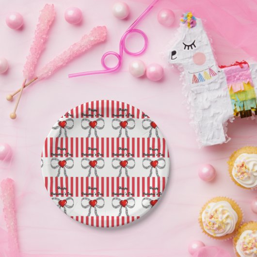 紙プレートバレンタインデー ペーパープレート (パーティー)