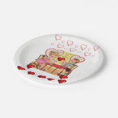 紙プレートバレンタインデー ペーパープレート (アングル)