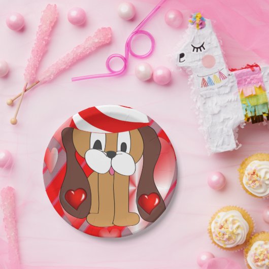 紙プレートバレンタインデー ペーパープレート (パーティー)