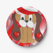 紙プレートバレンタインデー ペーパープレート (正面)