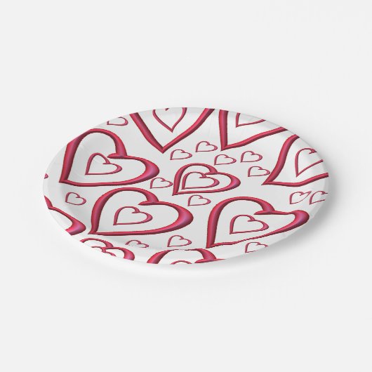 紙プレートバレンタインデー ペーパープレート (アングル)