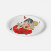 紙プレートバレンタインデー ペーパープレート (アングル)