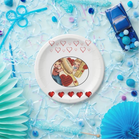 紙プレートバレンタインデー ペーパープレート (パーティー)