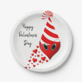 紙プレートバレンタインデー ペーパープレート (正面)