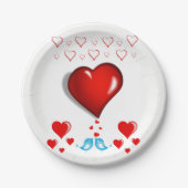 紙プレートバレンタインデー ペーパープレート (正面)