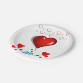 紙プレートバレンタインデー ペーパープレート (アングル)